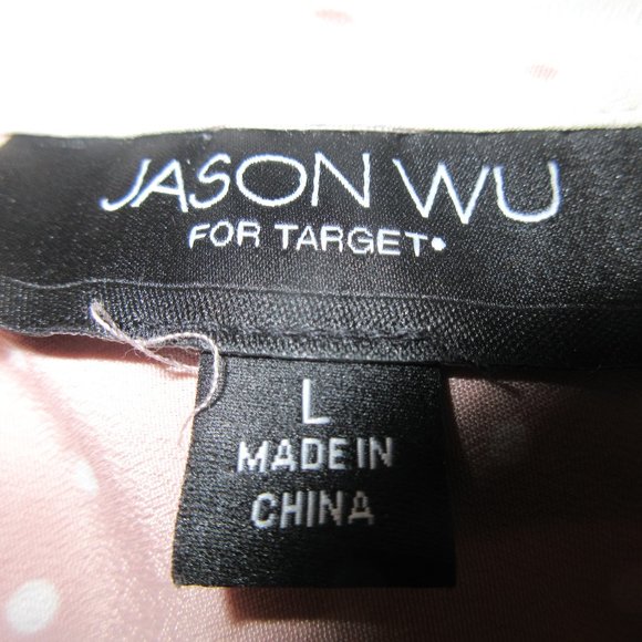 Jason Wu for Target Pale Pink and Cream White Polka Dot Blouse with Tie Large - Picture 4 of 4